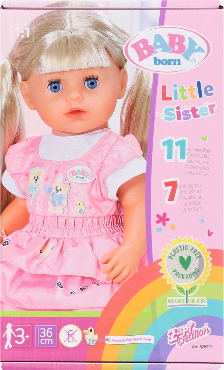 Continu Expertise Justitie Baby Born Little Sister 36cm | Het Speelhuys Kampen