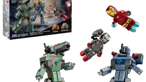 LEGO 76320 Marvel Super Heroes Iron Man en War Machine vs. Hammer Drones