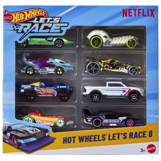 Hot Wheels Let's Race 8-Pack uit de Netflix Serie