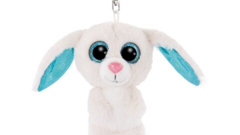 Nici Glubschis Pluchen Sleutelhanger Konijn Wolli-Dot, (9cm)