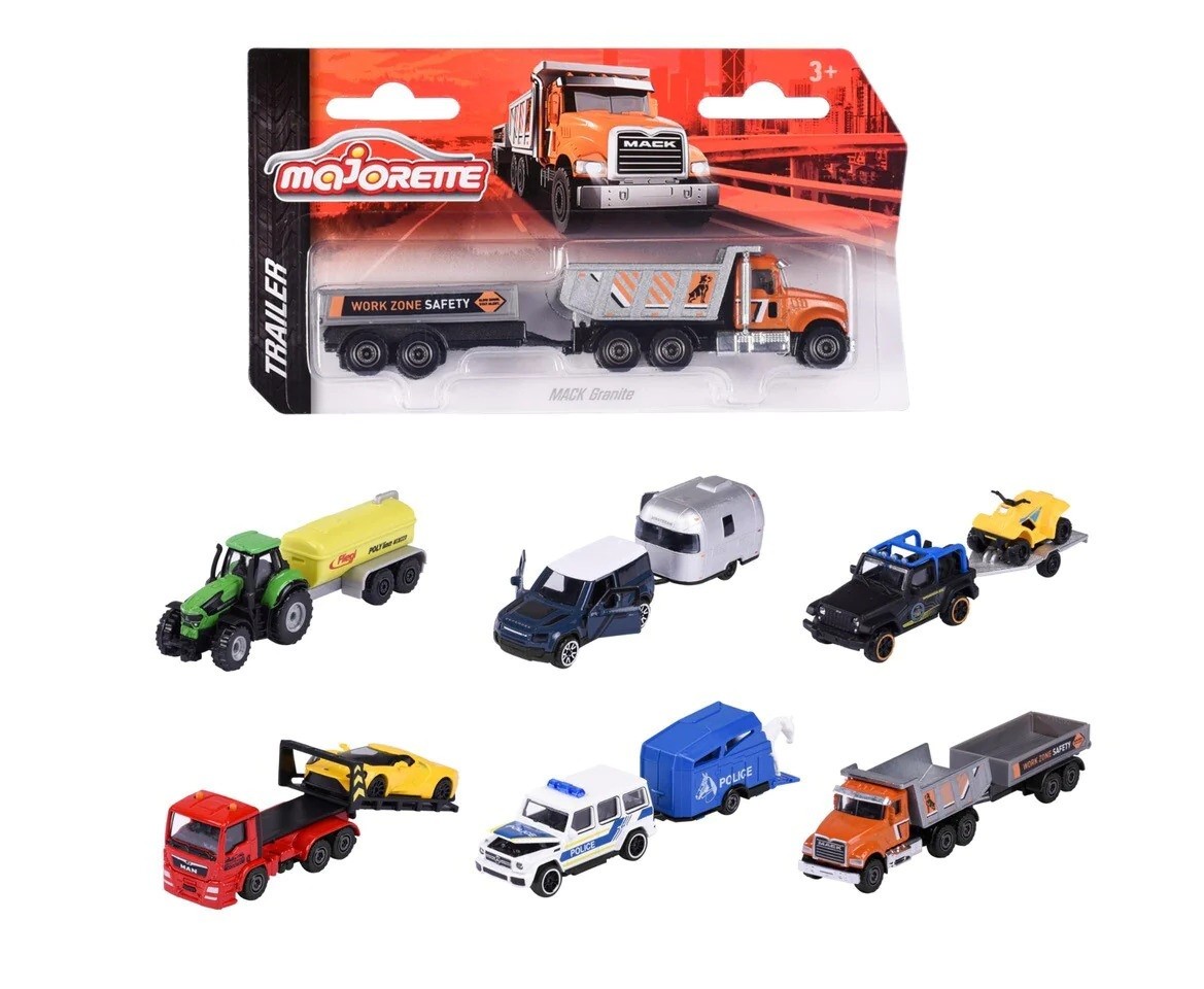 Majorette Voertuig en Aanhanger Ass.