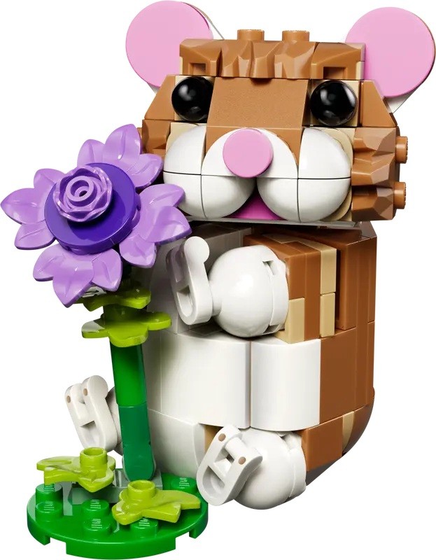 LEGO 31376 Creator Schattige Hamster met Bloem - Afbeelding 2