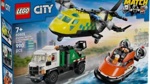 LEGO 60505 City Vliegtuig, Servicewagen en Hovercraft Remix