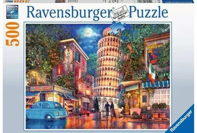 Ravensburger Puzzel Avond in Pisa  (500 stukjes)