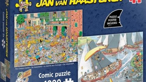 Puzzel Jan van Haasteren De kaasmarkt & Skûtsjesilen (2 x 1000 Stukjes)