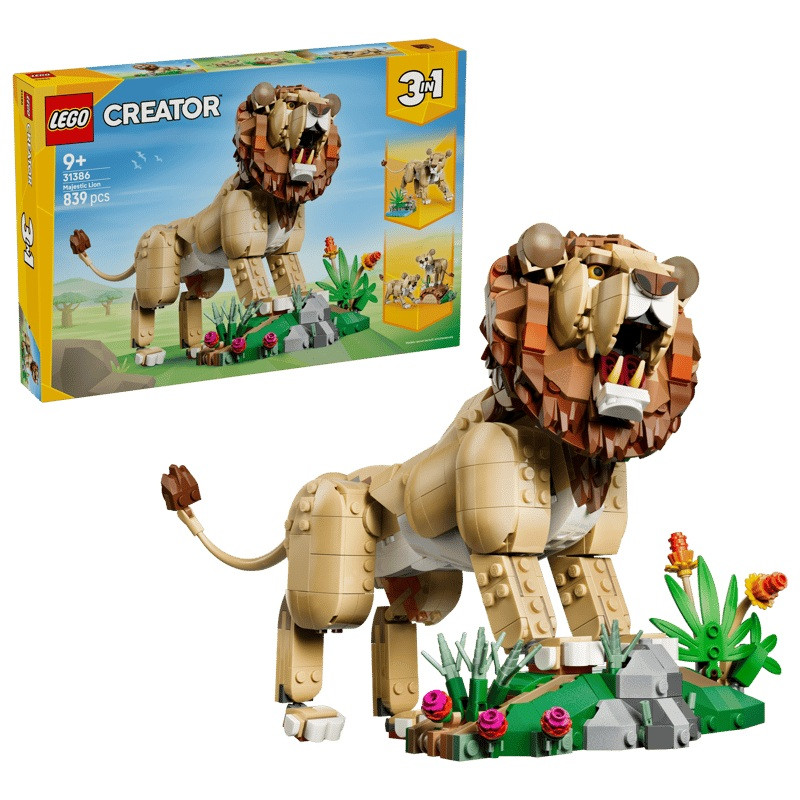 LEGO 31386 Creator Wilde Dieren: Majestueuze Leeuw