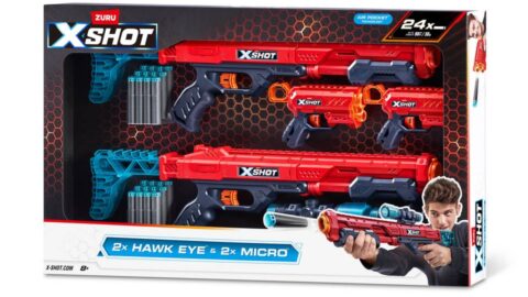 X-Shot 2x Hawk Eye & 2x Micro